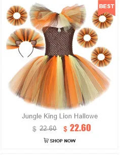 Rainbow Circus Costume Tutu Dress for Girls