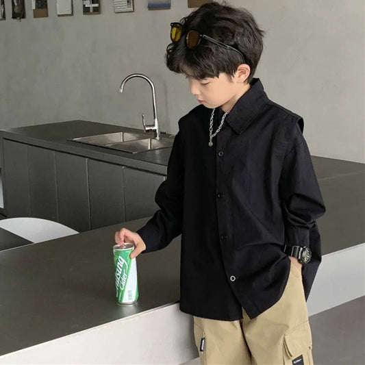 Boys Long Sleeved Stylish Casual Top Fashionable