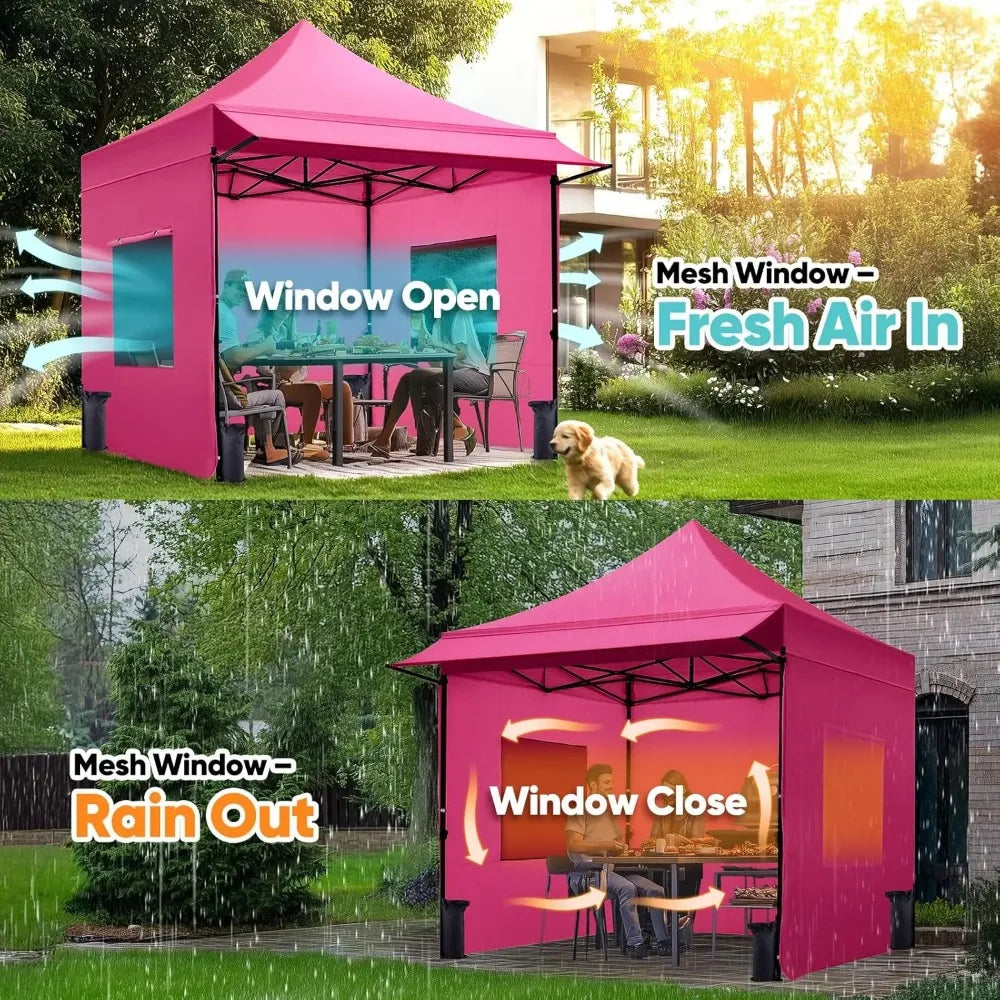 Heavy Duty Pop Up Canopy 3 Removable Sidewalls