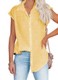 Womens Cotton Linen Casual Short Sleeve Tops