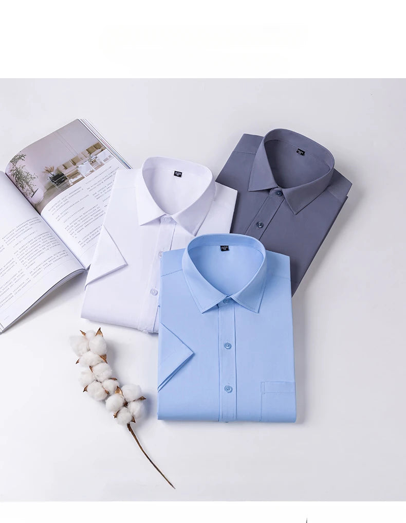 double collor Full shirts for men plus size