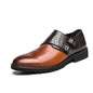 Golden Sapling Dress Patchwork Leather Shoes