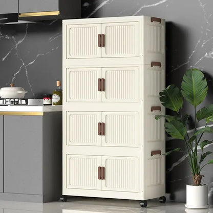 Foldable Plastic Storage Cabinet, Easy Assembly