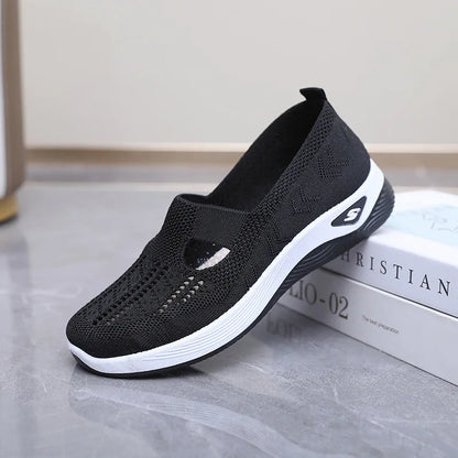 Women's Casual Mesh Sneakers – Cushioned Wedge Sole