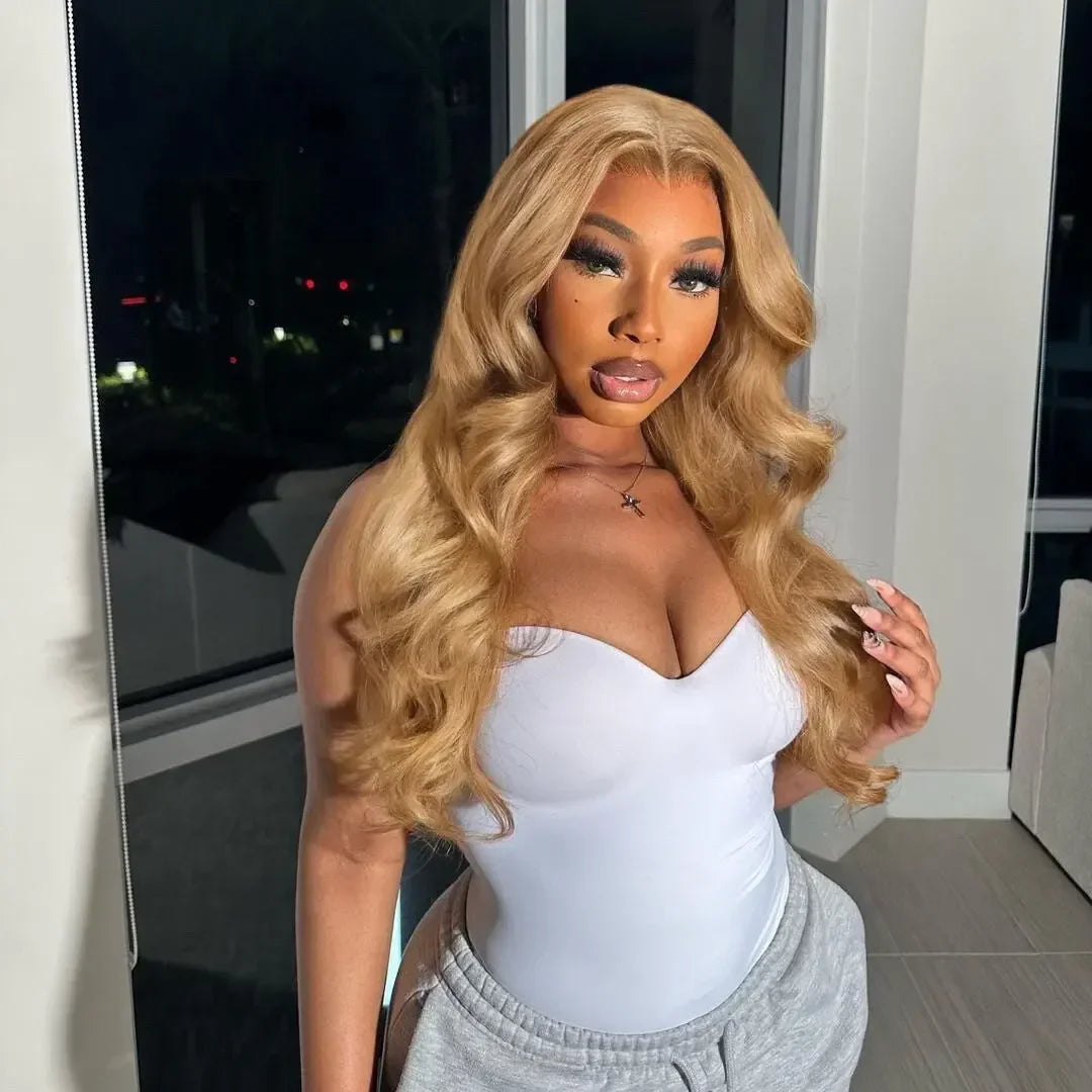 Honey Blonde Body Wave Lace Frontal Wig