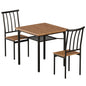 3-Piece Dining Table Set for 2 with Storage Rack