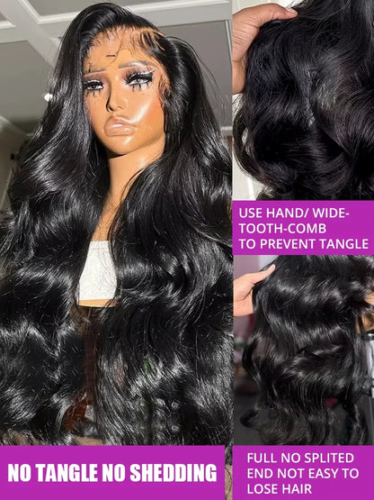 Density Body Wave HD Transparent Lace Frontal Wig