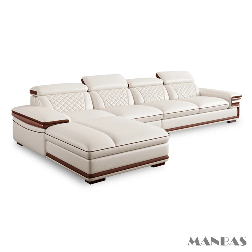 Genuine Leather Sofa Set for Living Room
