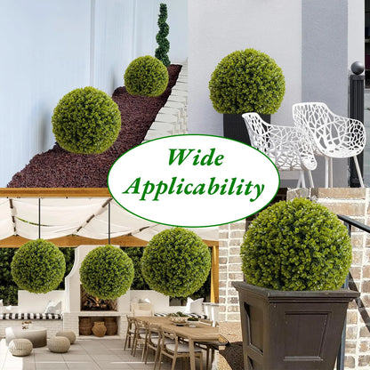 2 Set Artificial Topiary Cedar Balls for Decor