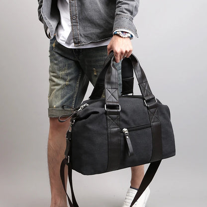 Canvas Simple Travel Luggage Handbags Large-capacity