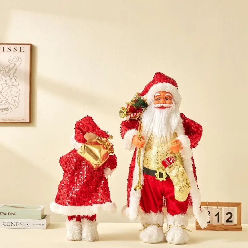 Large Standing Santa Figurine Doll Home Decoration