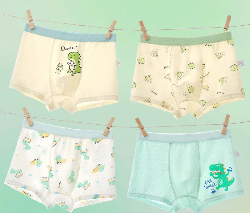 4PCS Mesh Breathable Comfort Boys  Antibacterial Underwear