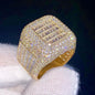 Gorgeous Gold Color Square Shaped Wide Band