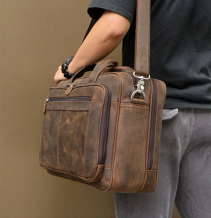 Genuine Leather Men Briefcase Business bag