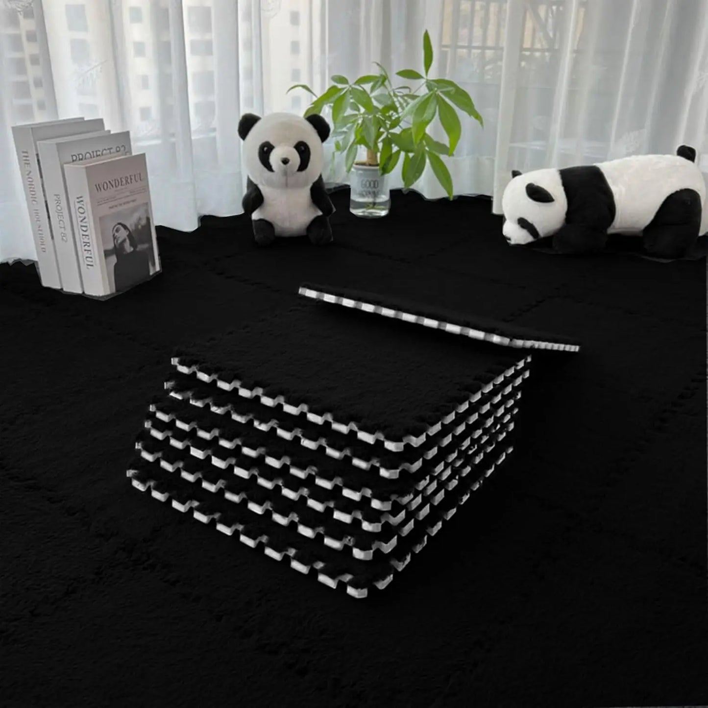 12Pcs Thickened Foam Interlocking Carpet Puzzle Mat Rug