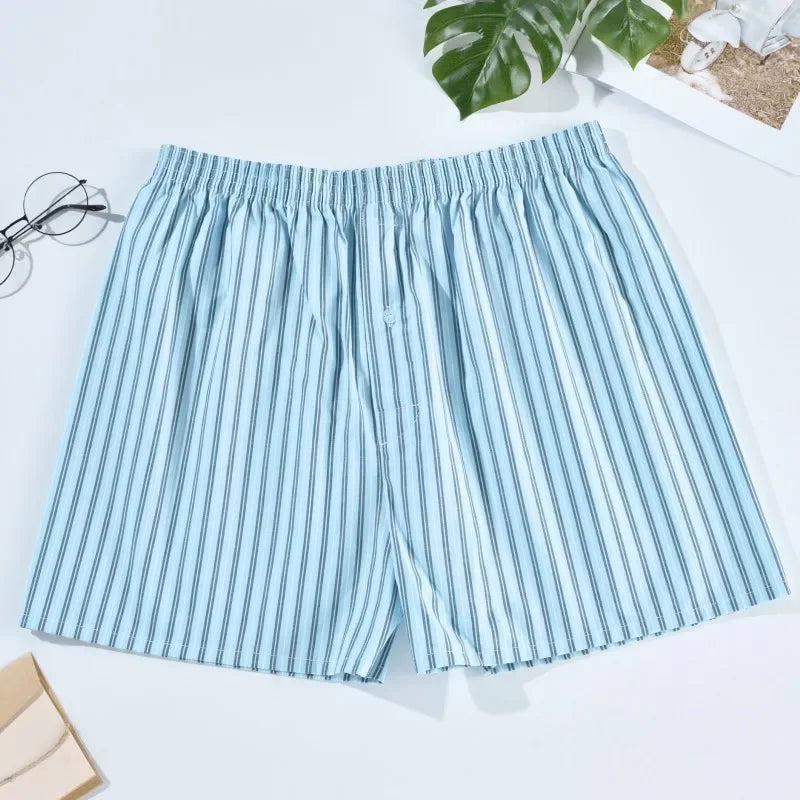 1PC 100% Cotton Men's Loose Boxer Briefs Underwear