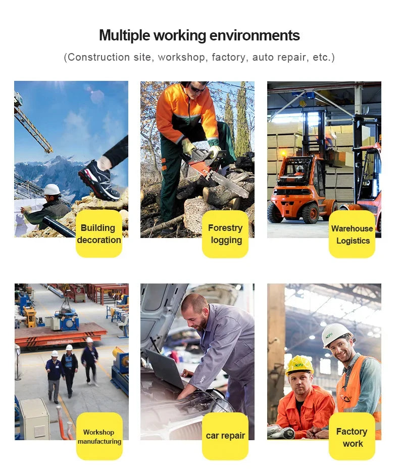 Men's Safety Work Boots Steel Toe Indestructible