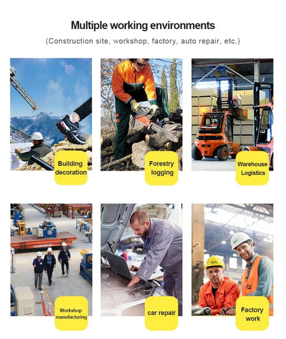 Men's Safety Work Boots Steel Toe Indestructible