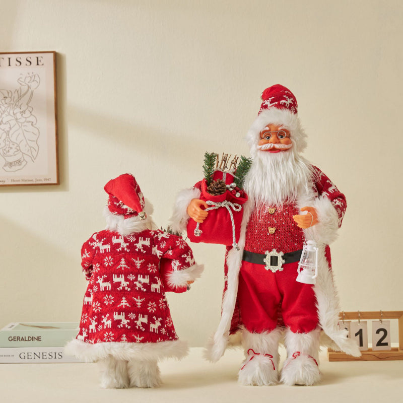 Large Standing Santa Figurine Doll Home Decoration