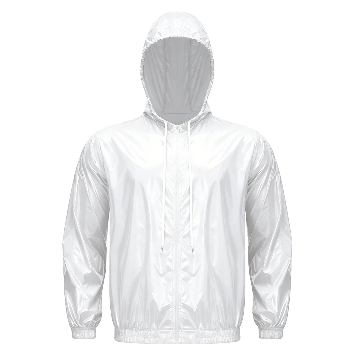Mens Waterproof Hooded Breathable Raincoat