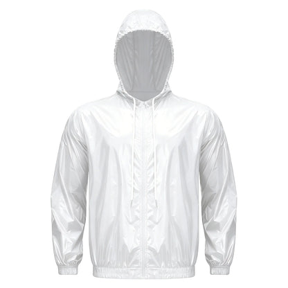 Mens Waterproof Hooded Breathable Raincoat