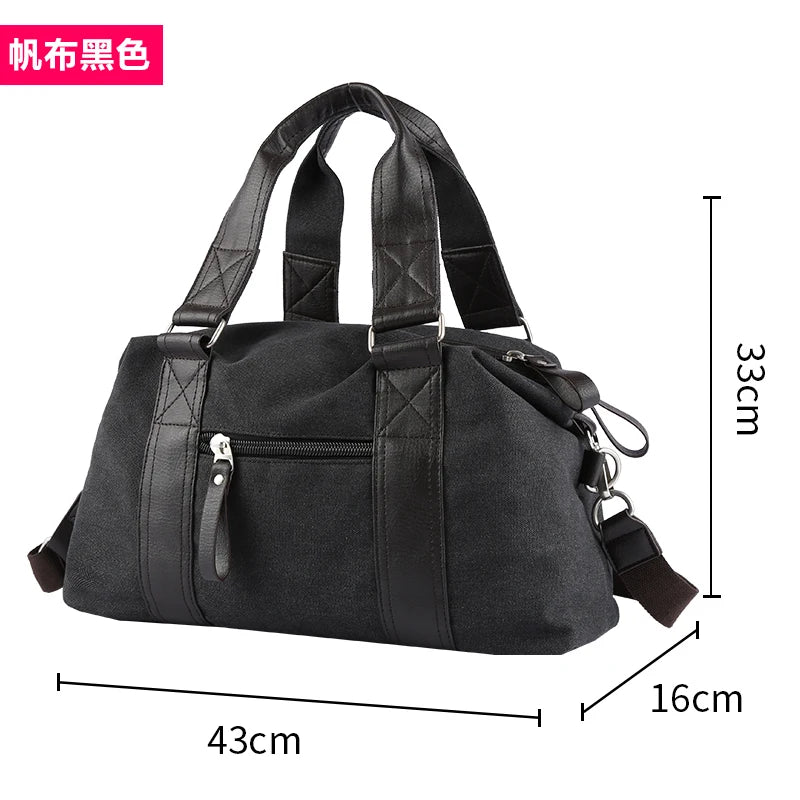 Canvas Simple Travel Luggage Handbags Large-capacity