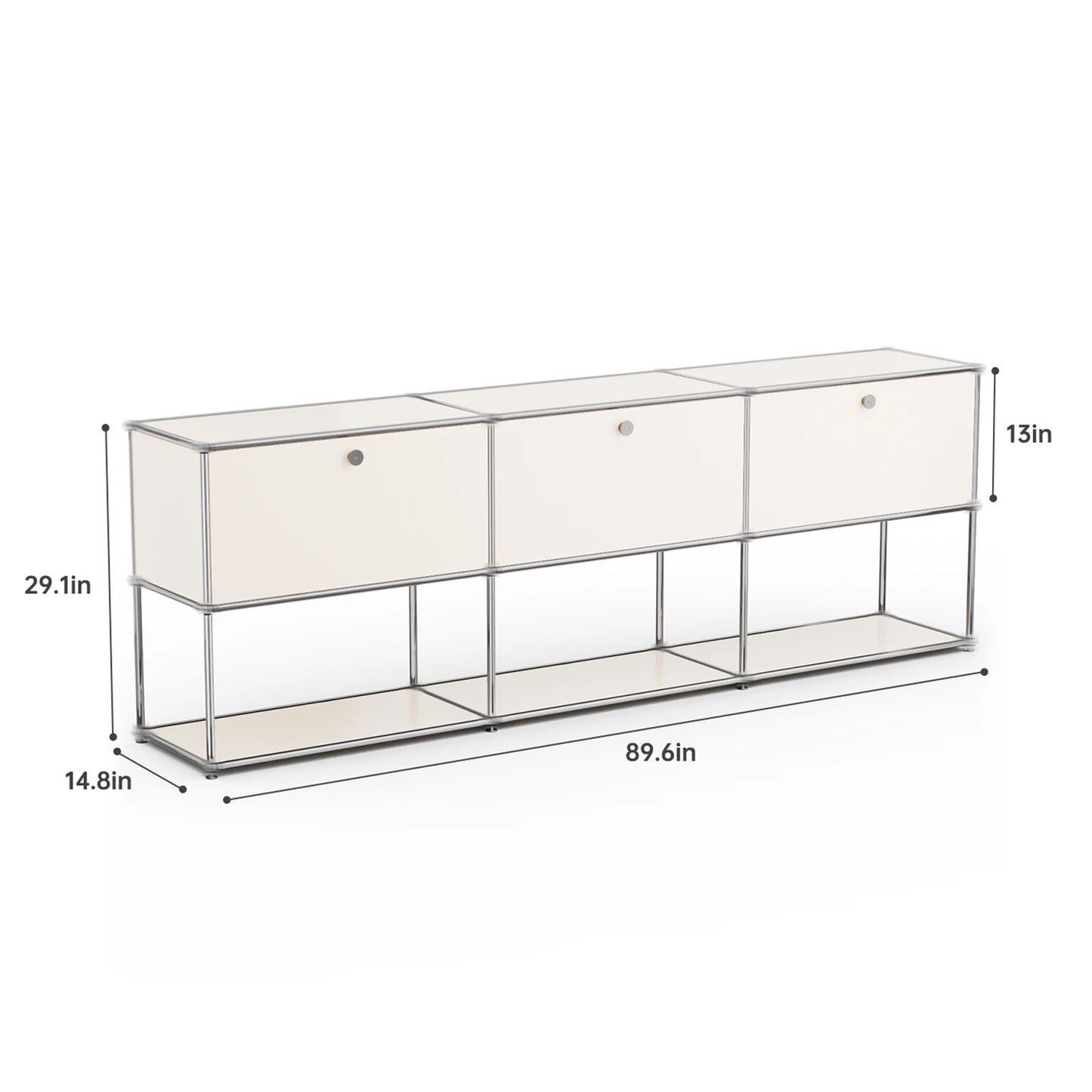 Sideboard Storage Shelf Furniture Stainless Steel