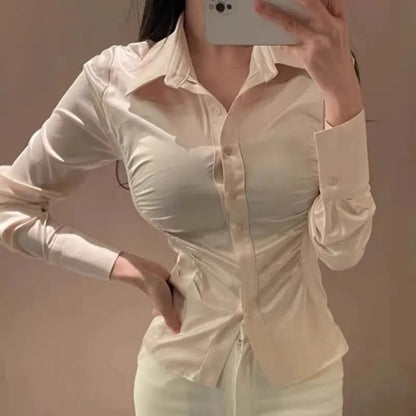 Woman Sexy Full Long Sleeve Shirts & Blouses