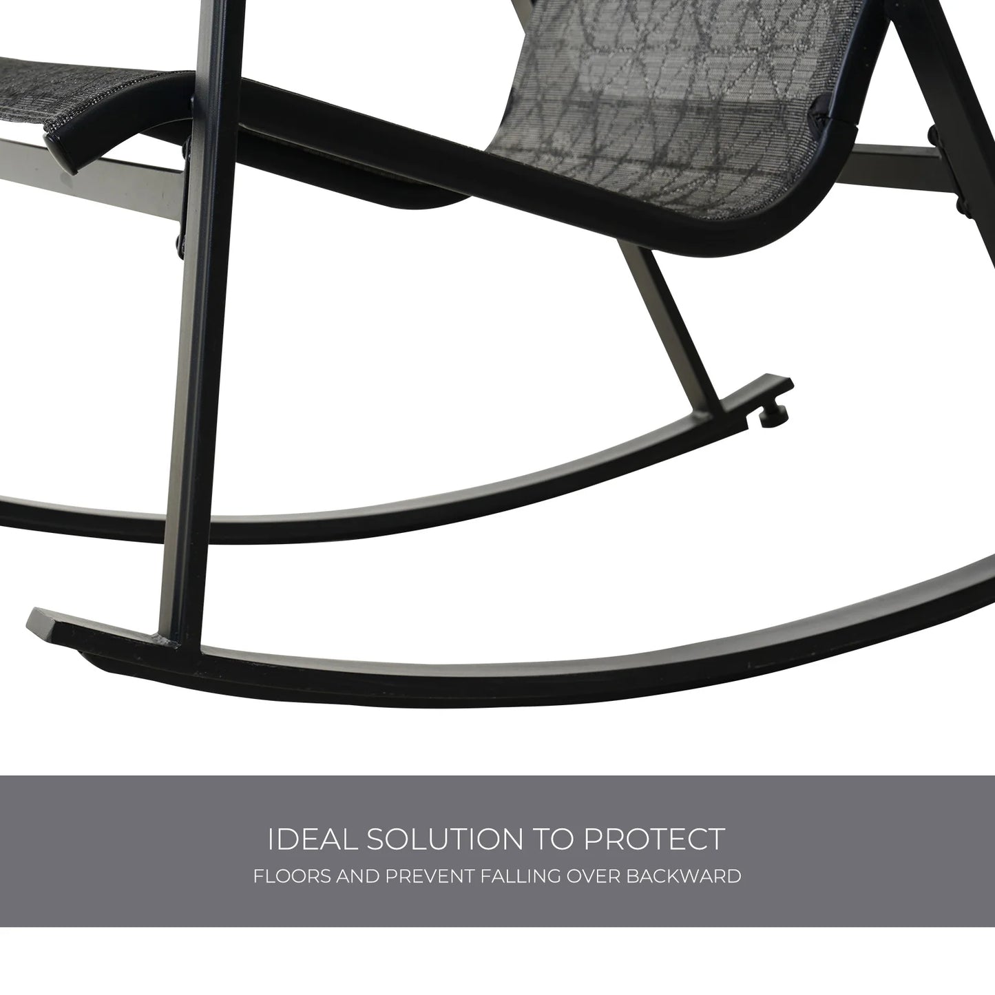 Mesh Sling Rocking Chair,Outdoor E-coated Steel