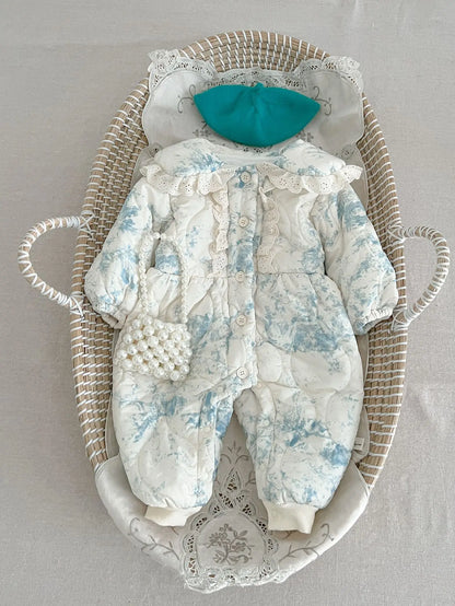 Infant Baby Girls Long Sleeve Cotton Jumpsuit