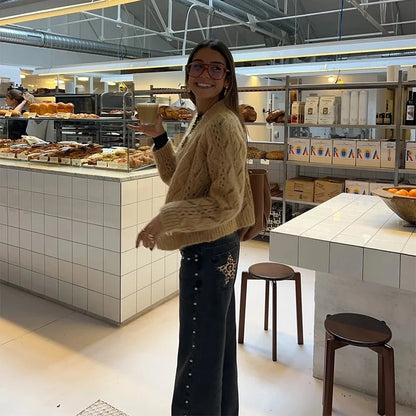 High Waist Street Unisex Fashion Printed Casual Jeans