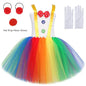 Rainbow Circus Costume Tutu Dress for Girls