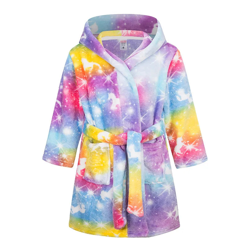 Boys/Girls Winter Colorful Bathrobe Sleepwear Loungewear