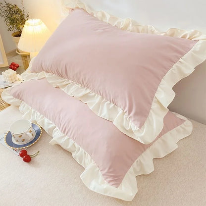 Princess Pillowcases With Ruffles Multiple Sizes Comfortable