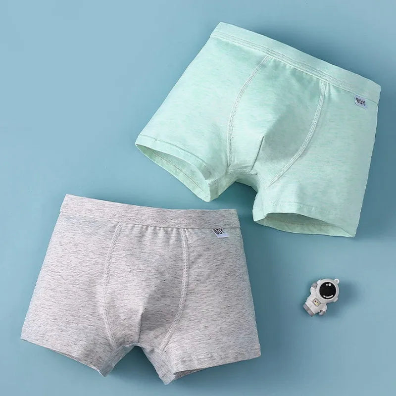 4PCS Cotton Antibacterial Boys Breathable Briefs