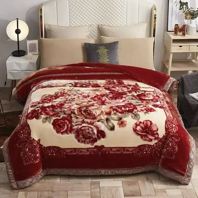 European Style Warm Raschel Blanket High End