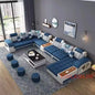 U-Shaped Sectional Fabric Sofa Set