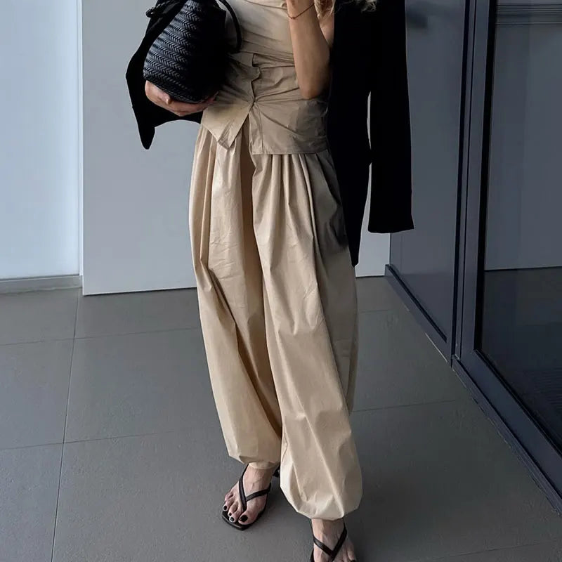 Women Casual High Waist Long Pants