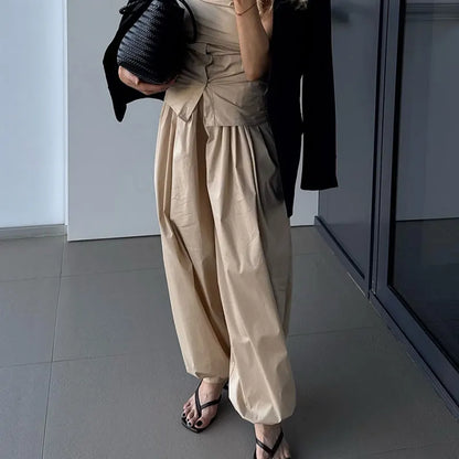 Women Casual High Waist Long Pants