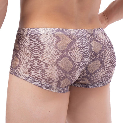 Men's Snake Skin Boxer Briefs Bulge Shorts