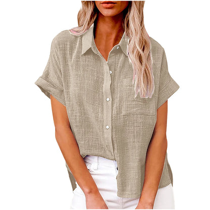 Woman Loose Casual Camisas Mujer Blouse