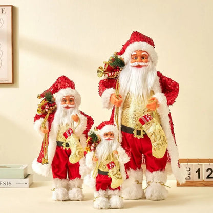 Large Standing Santa Figurine Doll Home Decoration