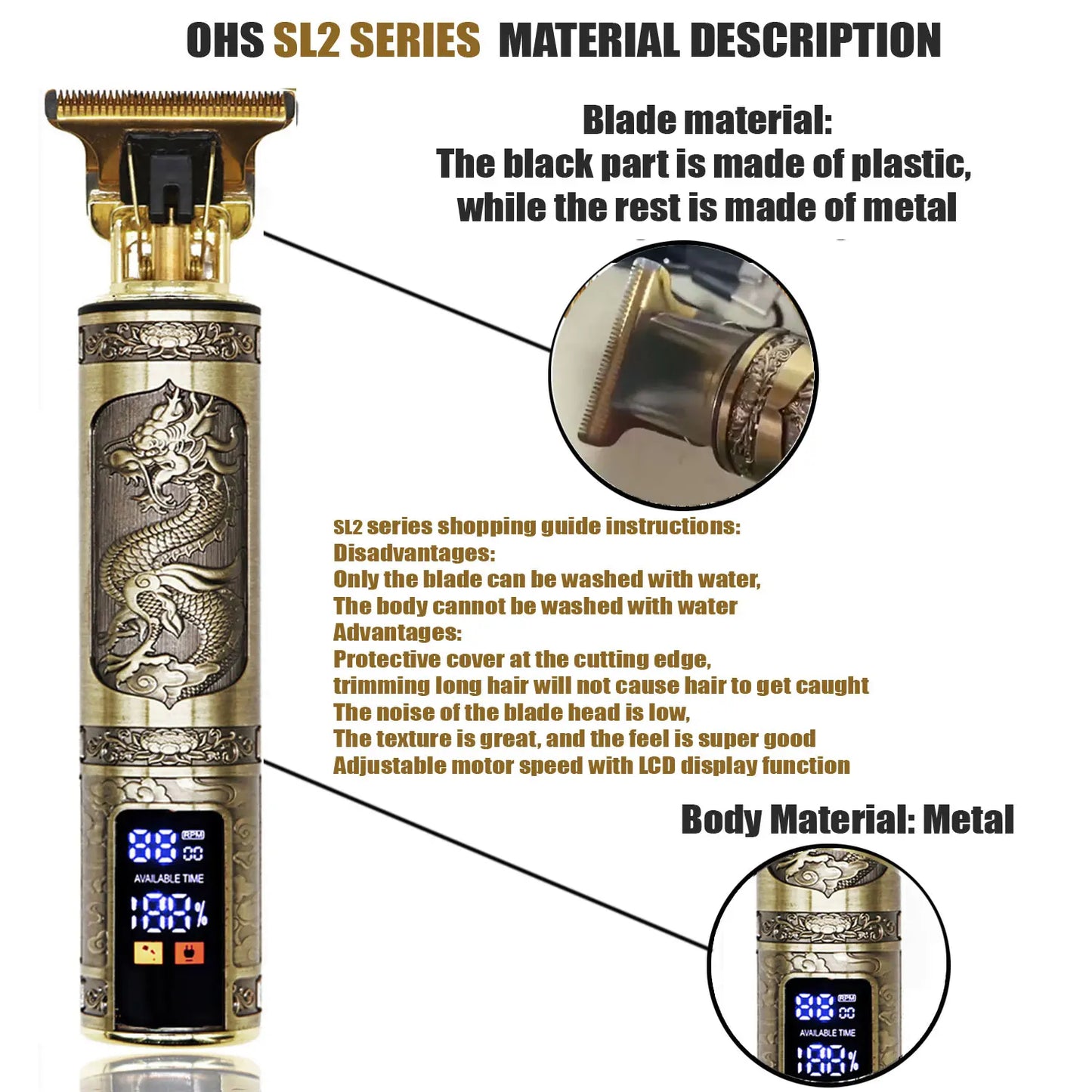 Beard Shaving Body Hair Trimmer Clippers Electric