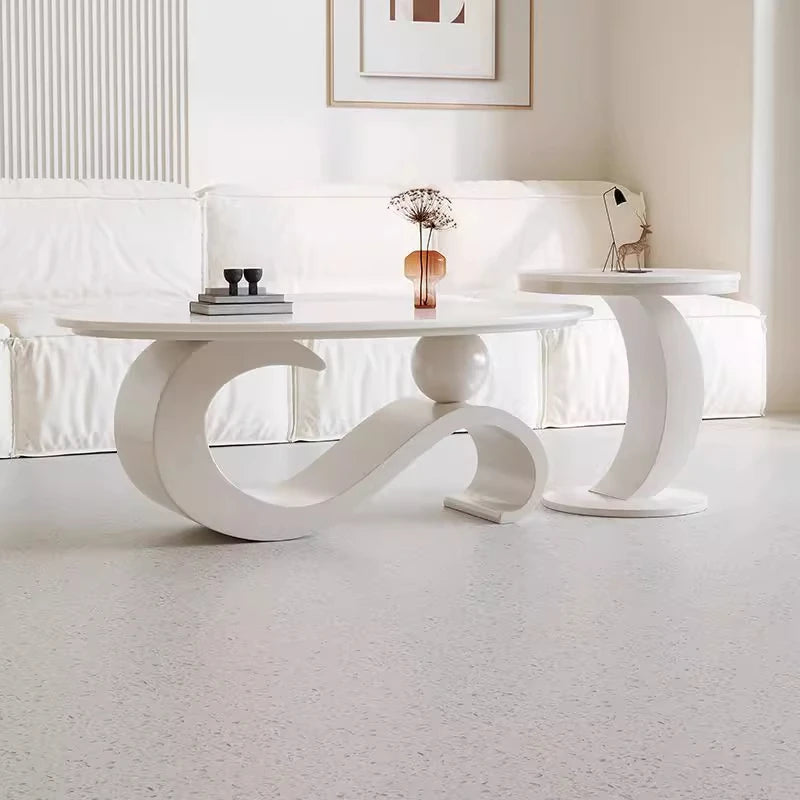Retro Coffee Table Beauty Luxury Oval Classic