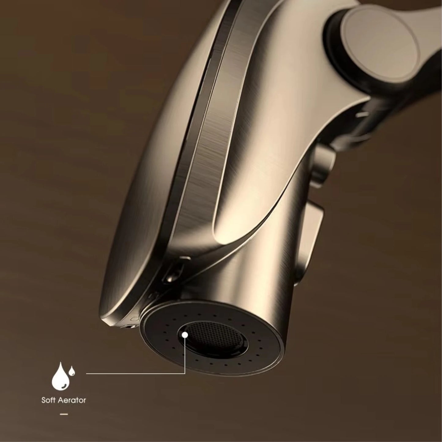 Luxury Gunmetal Brass Kitchen Faucet LED Display