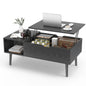 JHK Lift Top Coffee Tables Wood Adjustable Storage