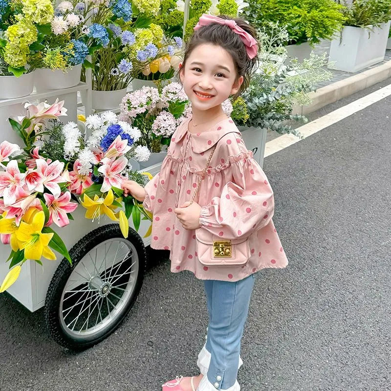 Long Sleeve Blouse with Bow Tie Trendy