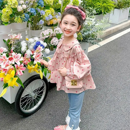 Long Sleeve Blouse with Bow Tie Trendy