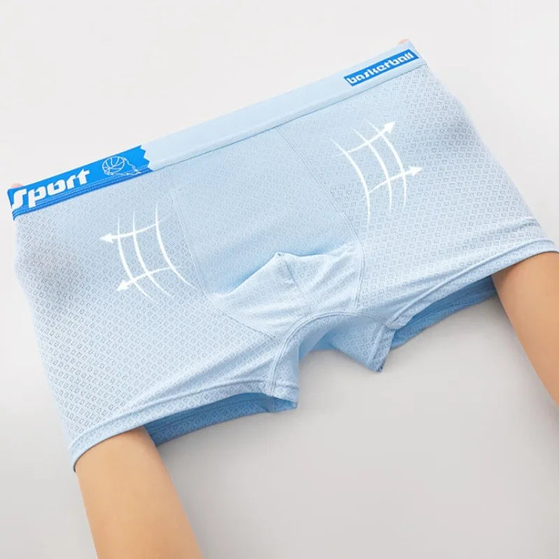 4PCS Teens Boys Mesh Breathable Comfort Antibacterial Underwear