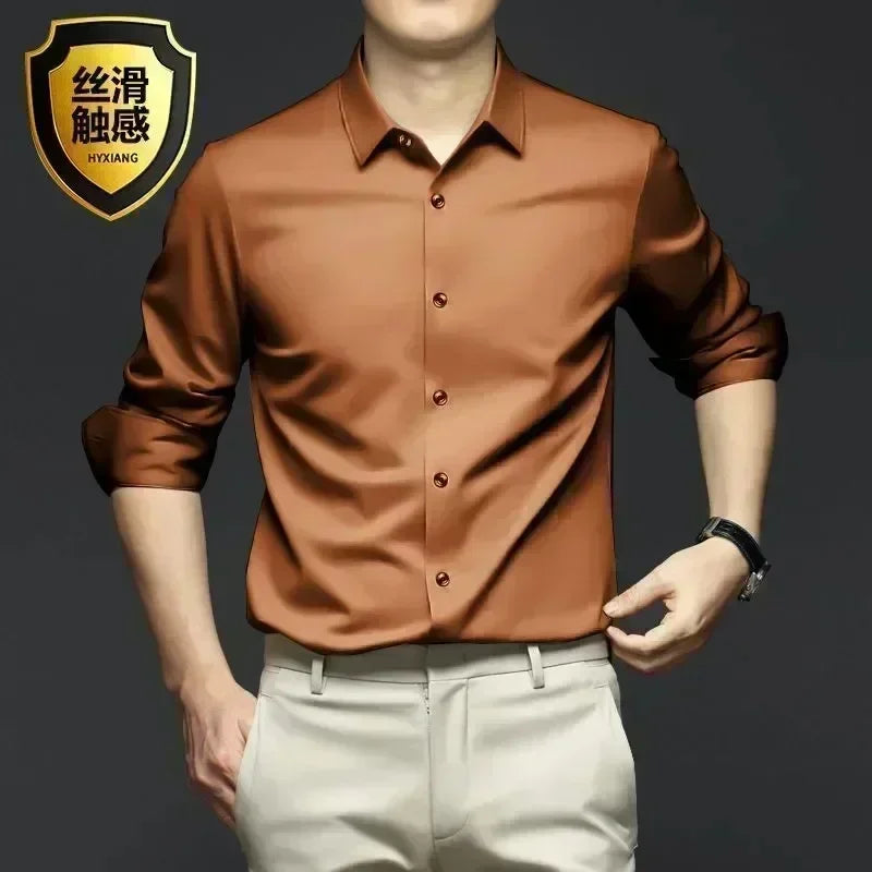 Men's Long Sleeve Luxurious Wrinkle Resistant Shirts